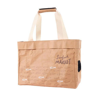 Ibiyaya Kraft Pa-purrr Canvas Pet Carrier