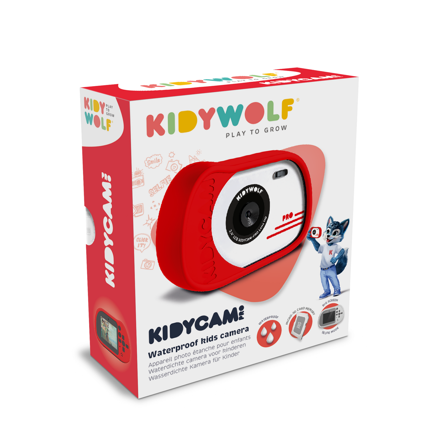 KIDYCAM PRO Waterproof and Shockproof Digital Camera Red