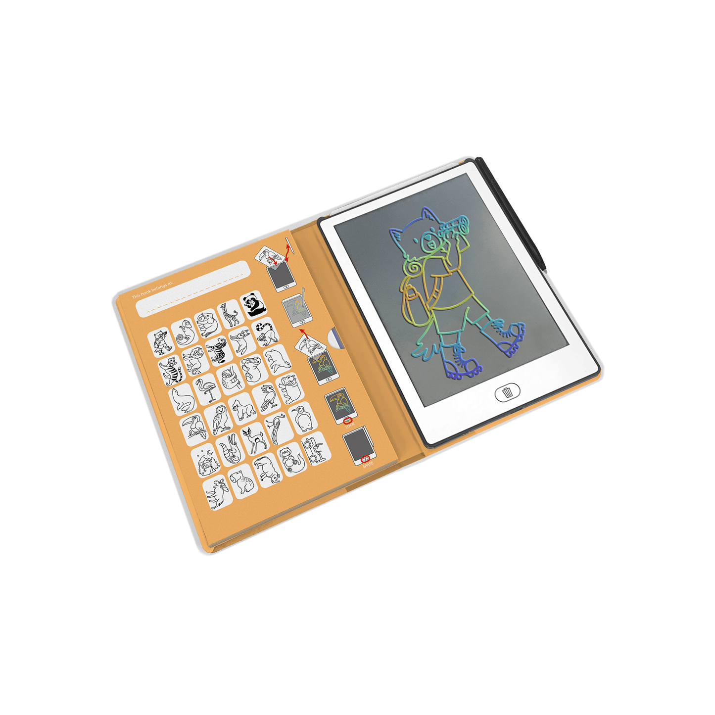 KIDYDRAW MINI LCD Drawing Tablet Animals