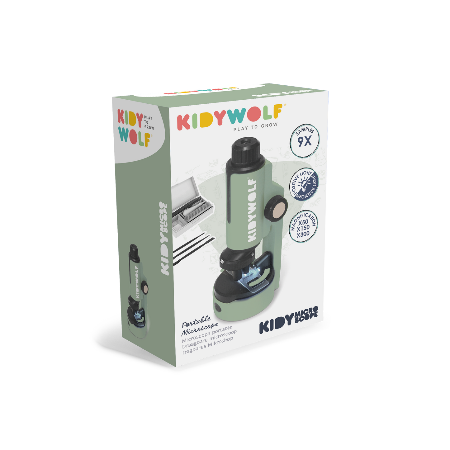 KIDYMICROSCOPE Portable Microscope Green