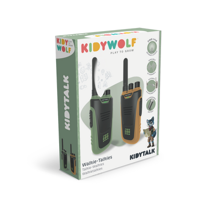 KIDYTALK Long Range Walkie-Talkies Green and Orangea