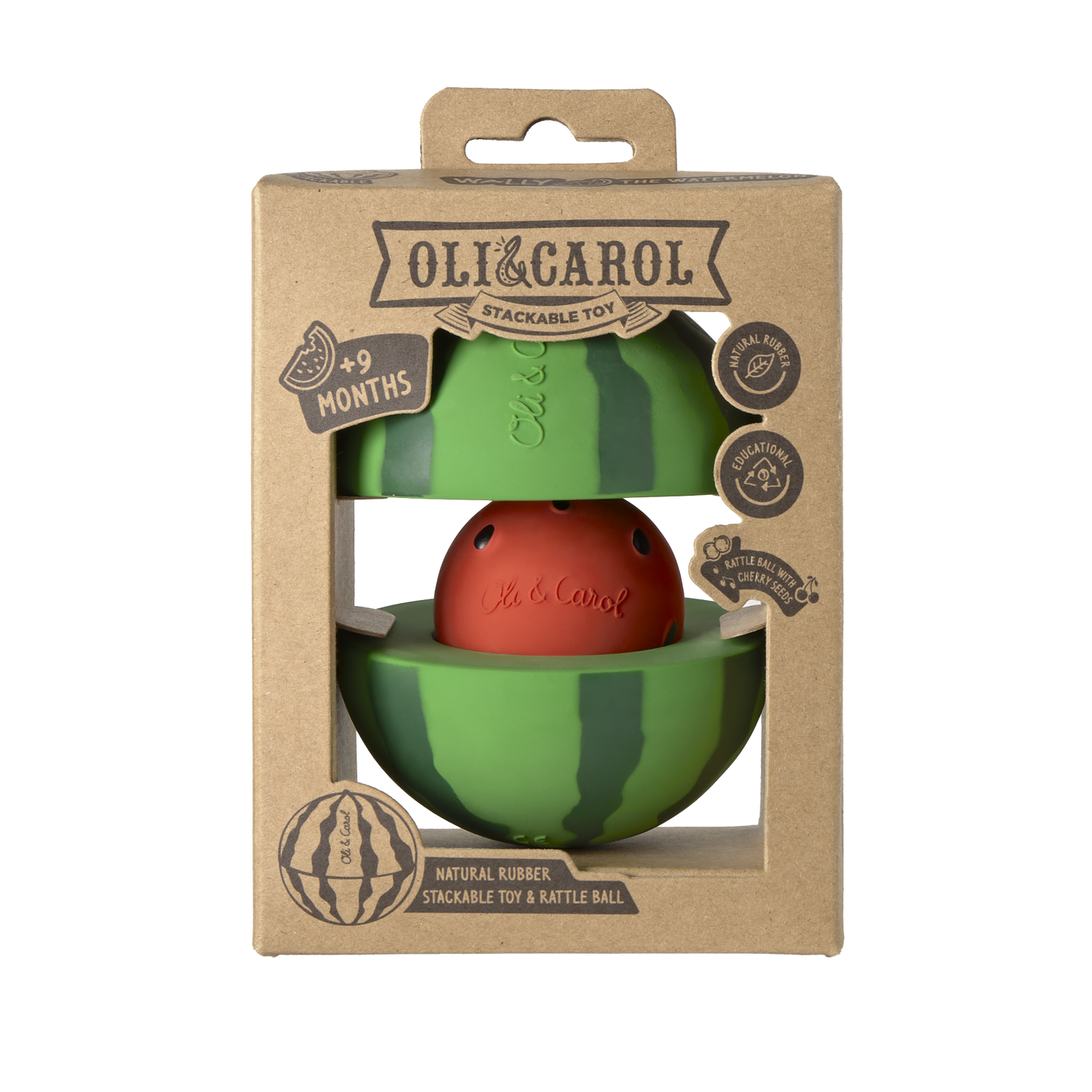 Oli&Carol Wally the Watermelon Stacking and Ball Toy