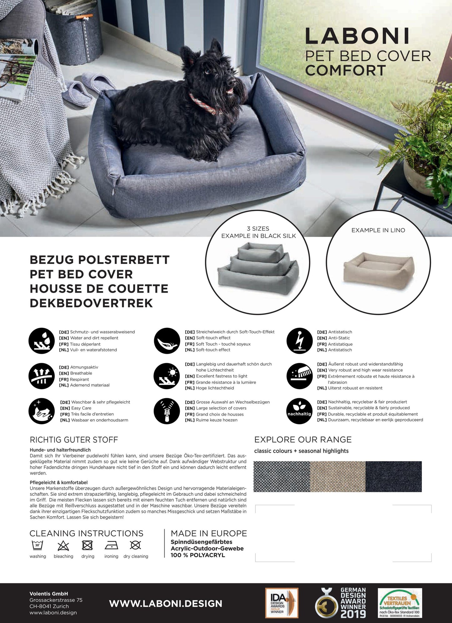 Laboni Orthopaedic Dog Bed Smooth
