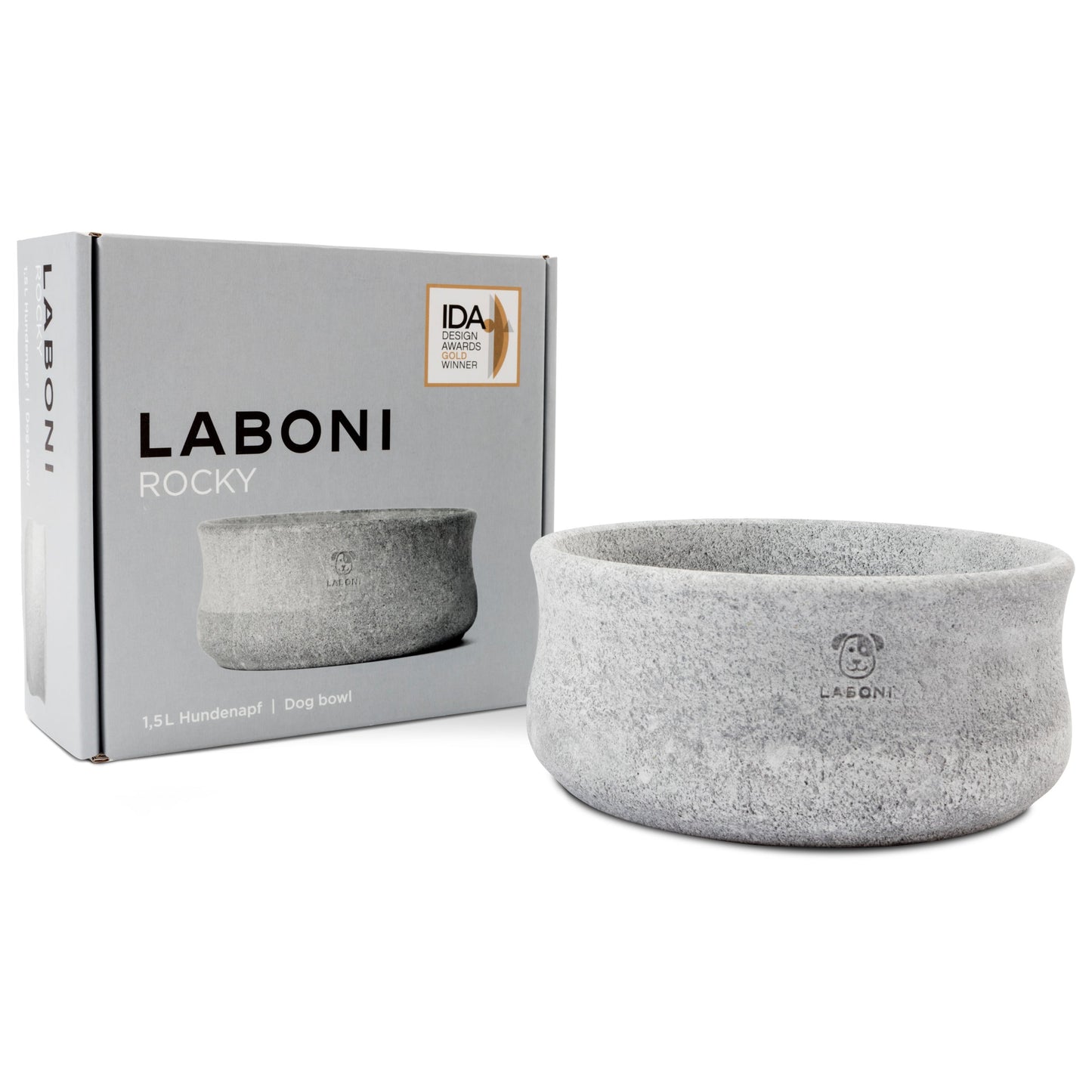 Laboni Soapstone Dog & Cat Bowl Rocky