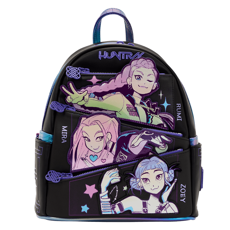 Loungefly KPop Demon Hunters HUNTR/X Mini Backpack with Photo Card Charm