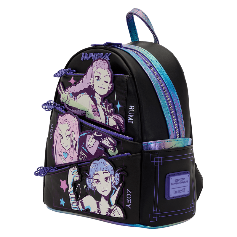 Loungefly KPop Demon Hunters HUNTR/X Mini Backpack with Photo Card Charm