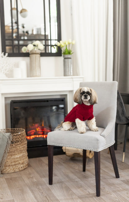 Oh Charlie Dog Sweater Love Red