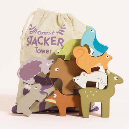 Le Toy Van Forest Stacker Tower & Bag
