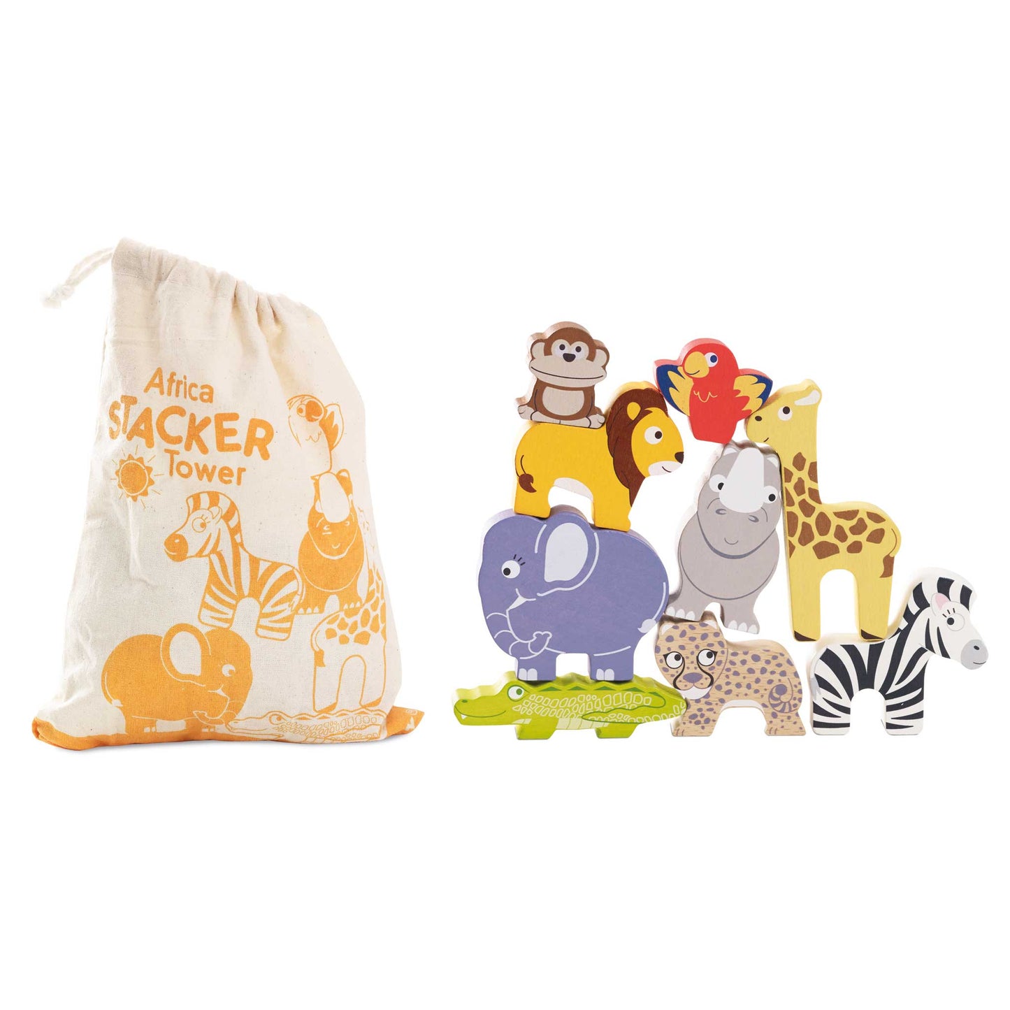 Le Toy Van Africa Stacker Tower & Bag