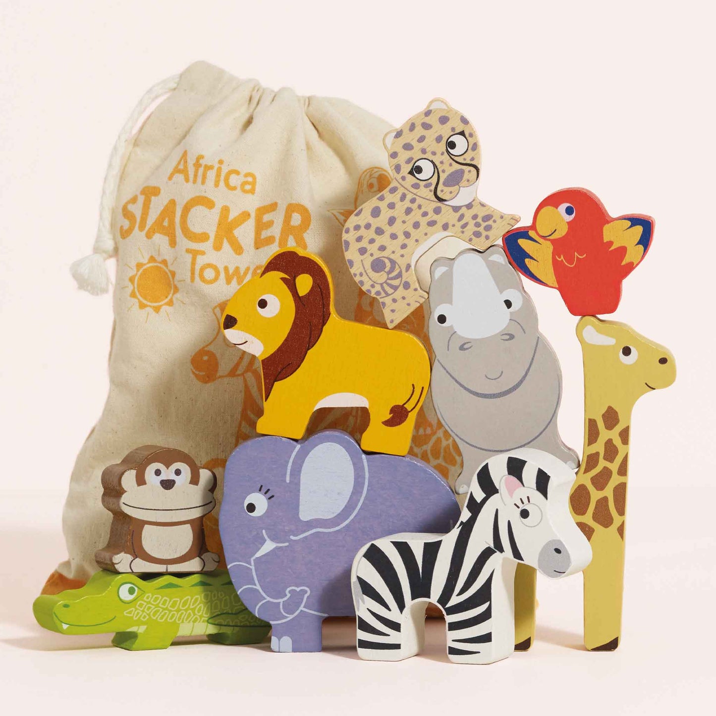Le Toy Van Africa Stacker Tower & Bag