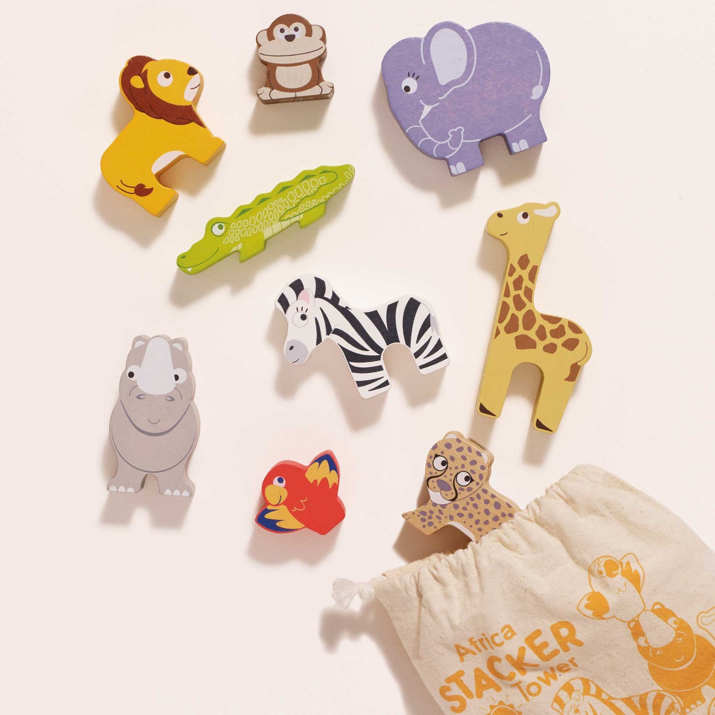 Le Toy Van Africa Stacker Tower & Bag
