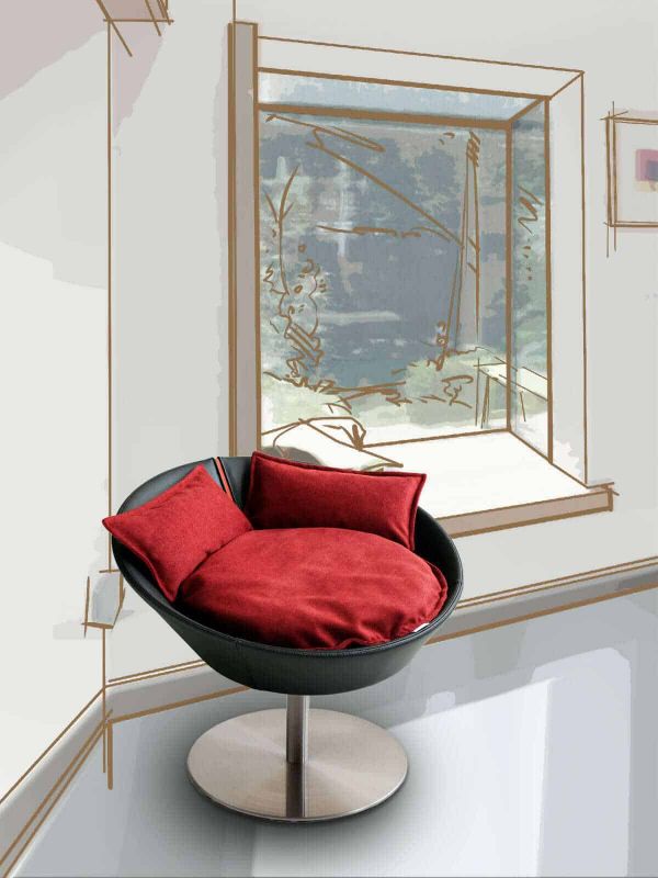 Pet Interiors Cosmo Faux Leather Deluxe Cat Bed