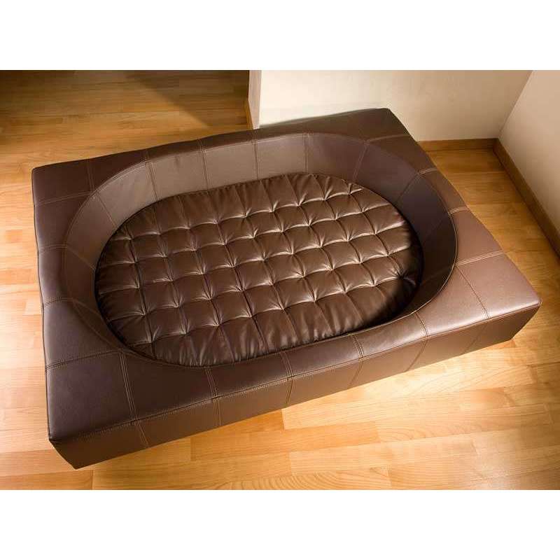 Pet Interiors Cube Genuine Leather Dog Bed