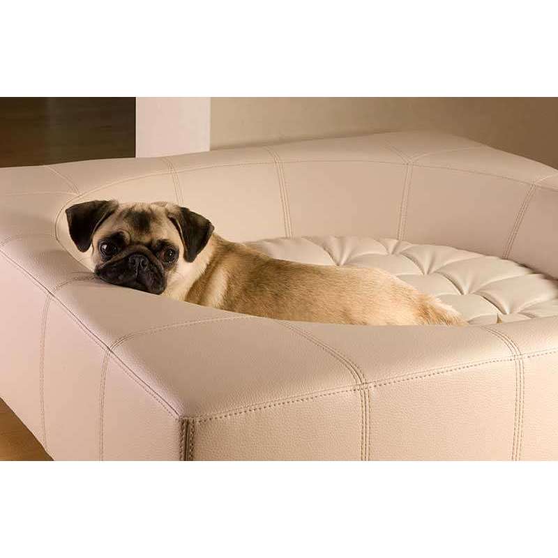 Pet Interiors Cube Genuine Leather Dog Bed