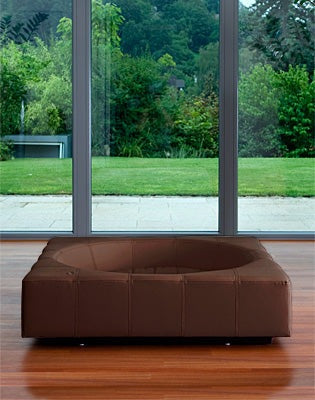 Pet Interiors Cube Genuine Leather Dog Bed
