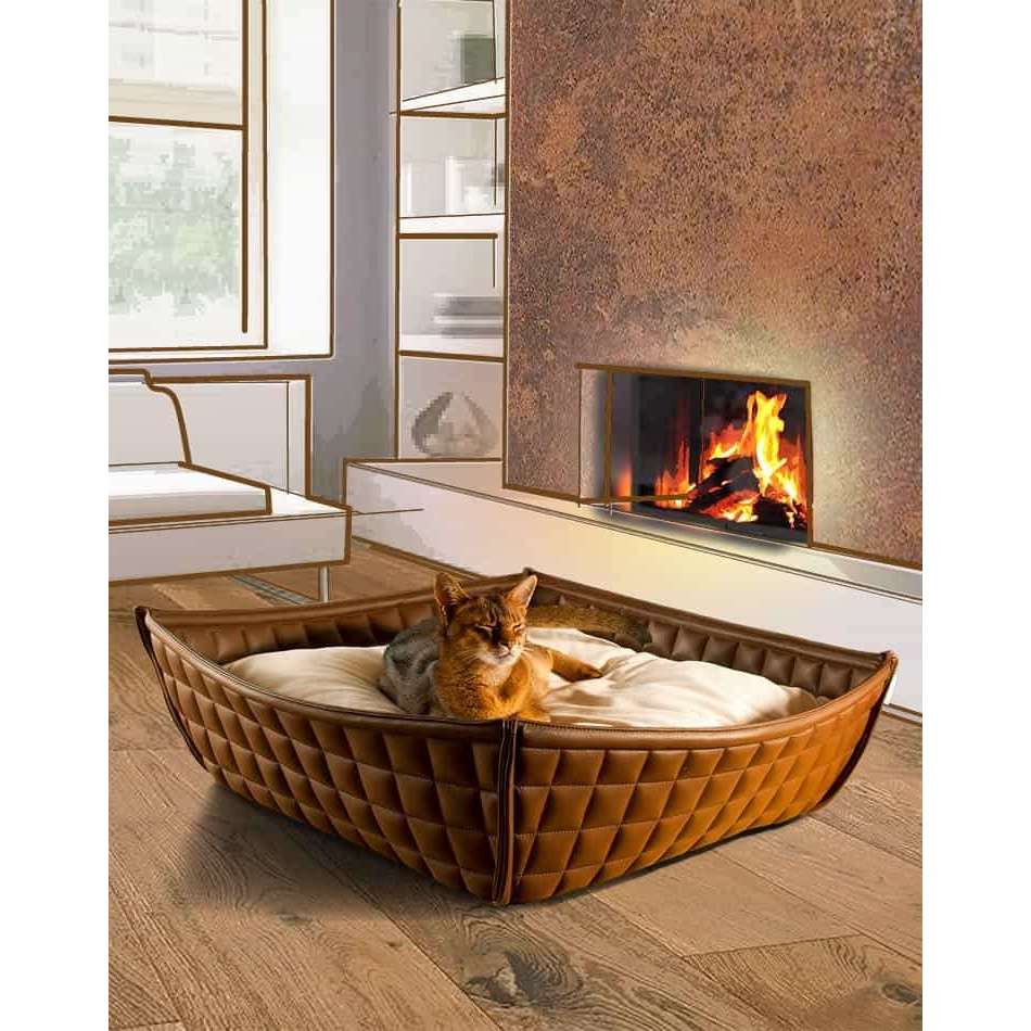 Pet Interiors Leather Cat Basket BOWL