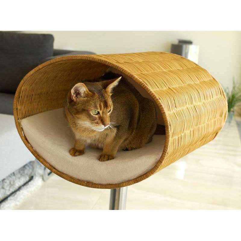 Pet Interiors Rondo Wicker Cat Bed Stand