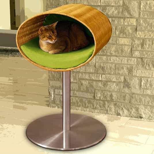 Pet Interiors Rondo Wicker Cat Bed Stand