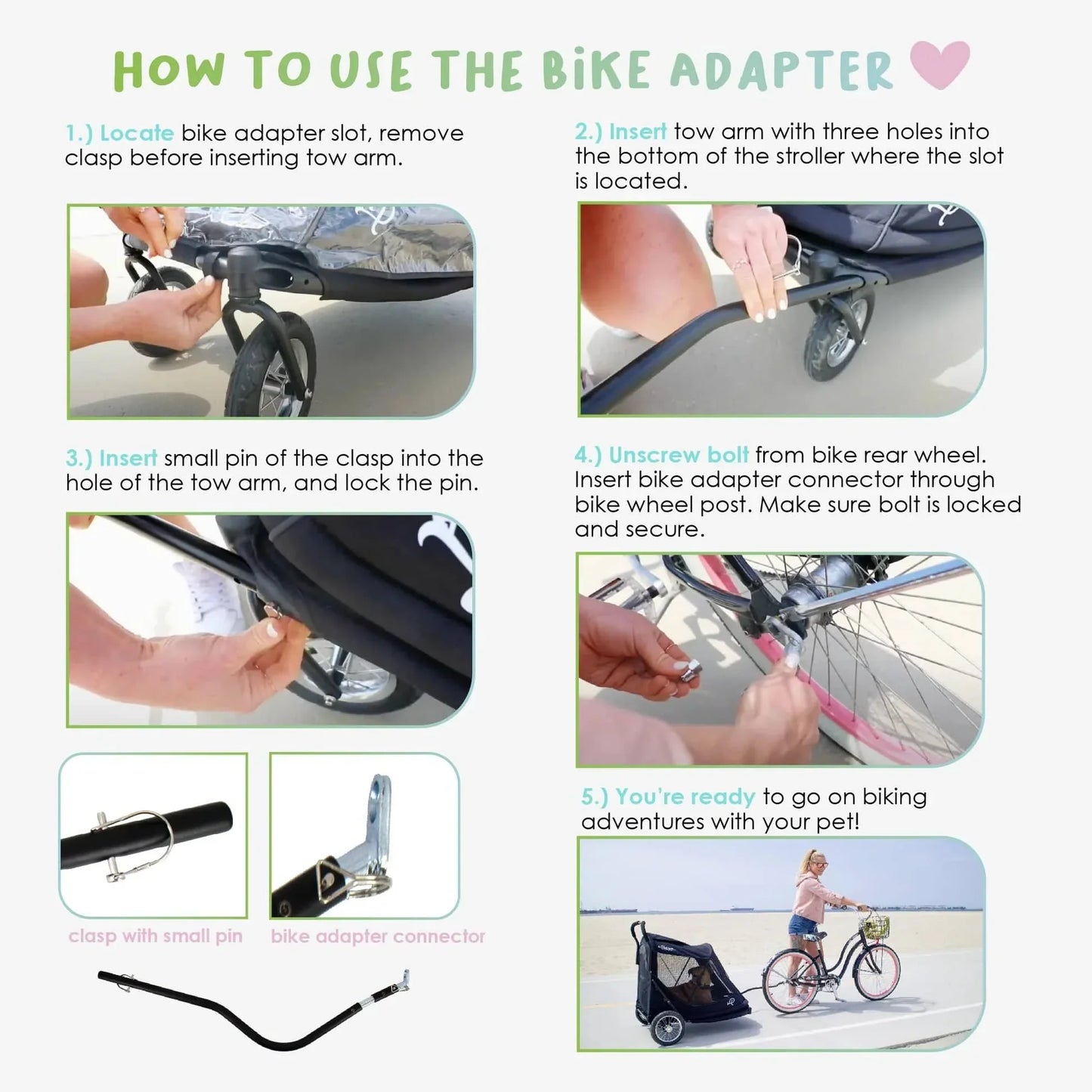 Petique Apollo Elite Pet Stroller incl. Free Rain Cover & Bike Adapter