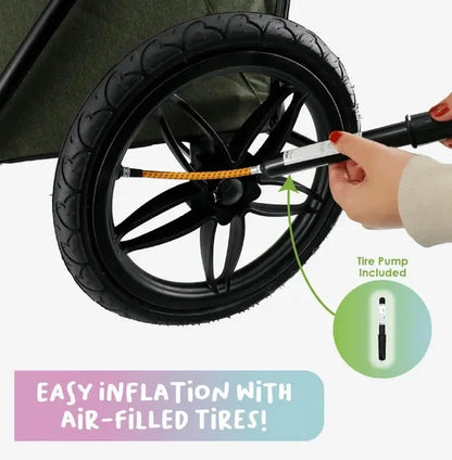 Petique Breeze Pet Jogger Stroller incl. Free Rain Cover & Bike Adapter