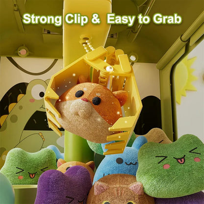 Dinosaur Claw Machine Toys Electronic Arcade Game – Adjustable Catch Doll Machine, Music, Mini Vending Age 7+