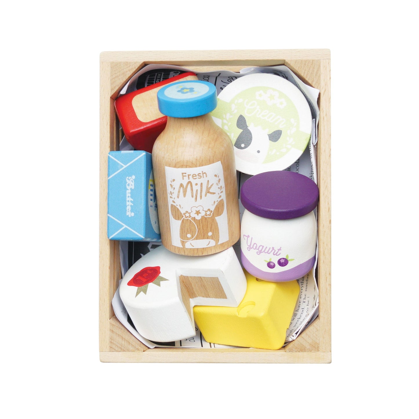Le Toy Van Market Crate - Cheese & Dairy