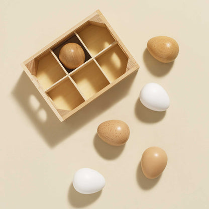 Le Toy Van Market Crate - Farm Eggs Half Dozen Crate