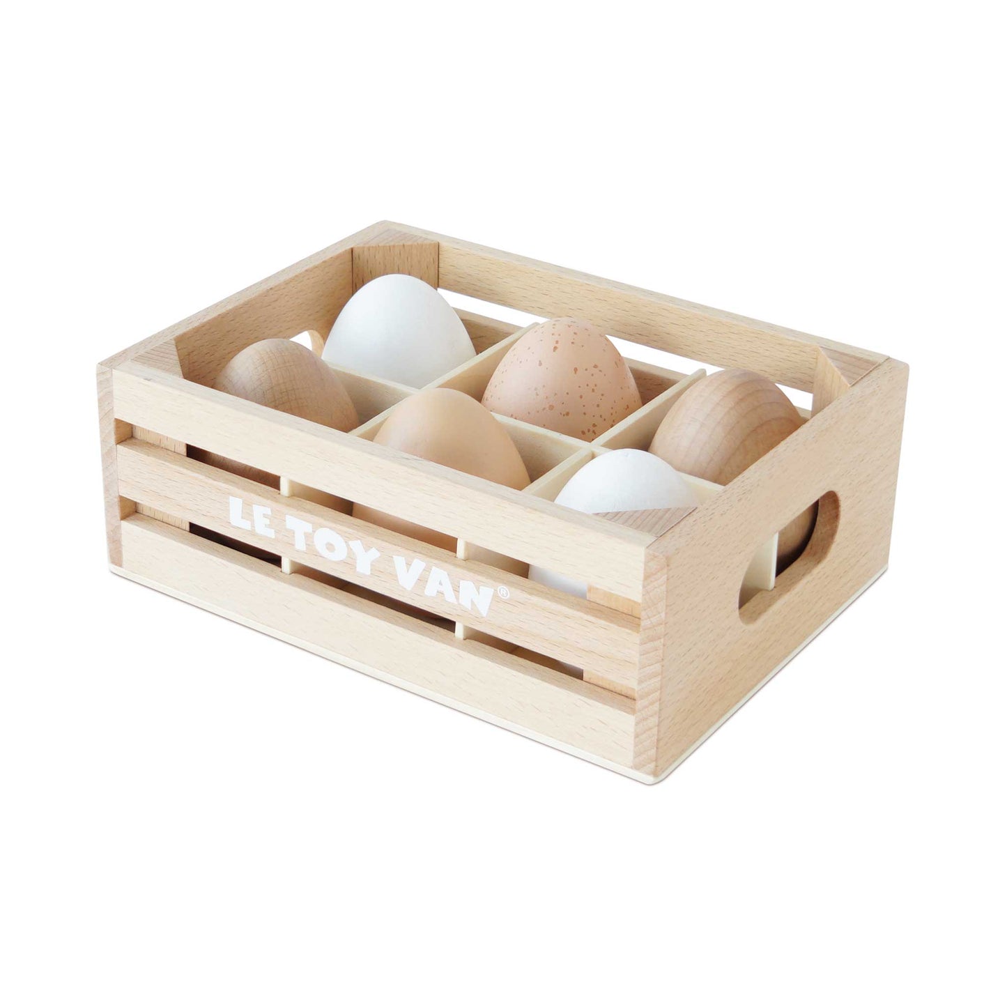 Le Toy Van Market Crate - Farm Eggs Half Dozen Crate