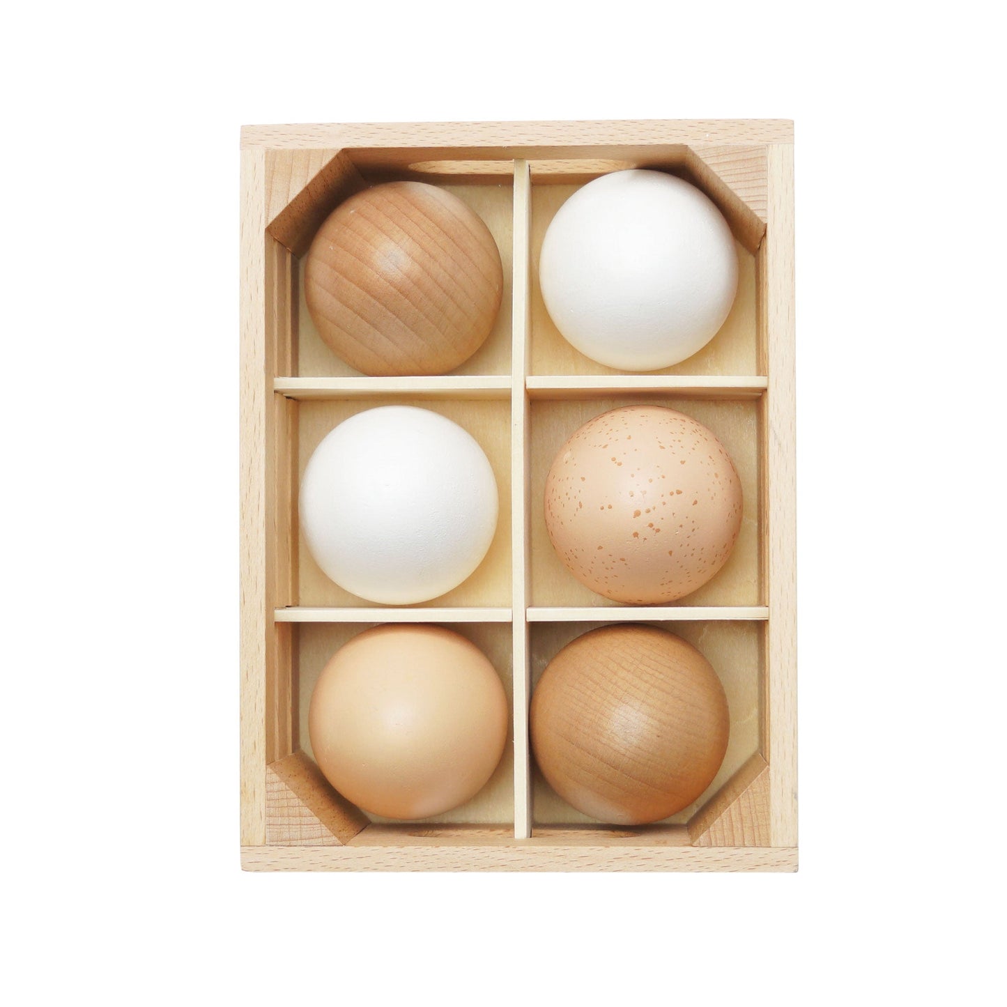 Le Toy Van Market Crate - Farm Eggs Half Dozen Crate