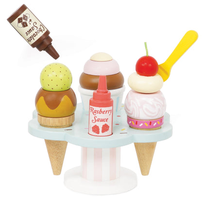 Le Toy Van Wooden Ice Cream Stand & Toppings