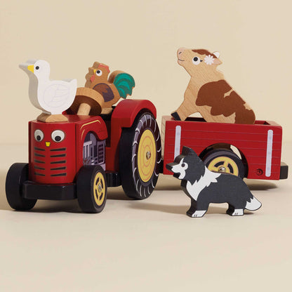 Le Toy Van Red Wooden Tractor