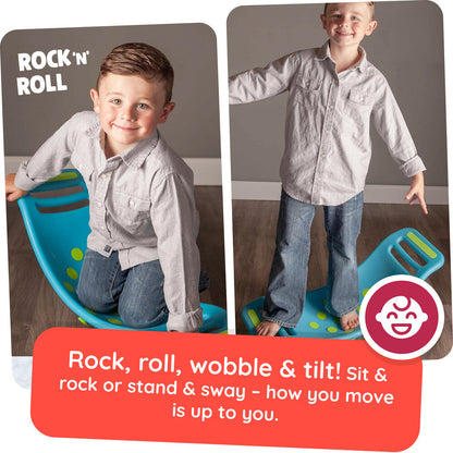 Teeter Popper – Blue | Balance, Rocking & Sensory Play Board for Kids | Develops Coordination, Core Strength & Creativity