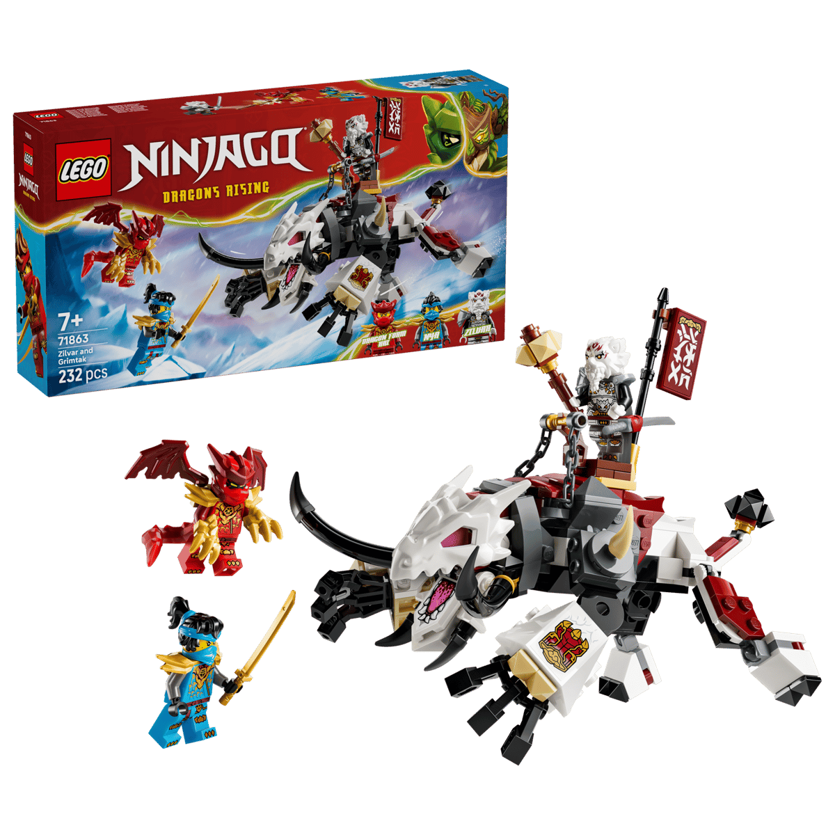 LEGO NINJAGO Zilvar and Grimtak the Dragon Beast Building Set 71863
