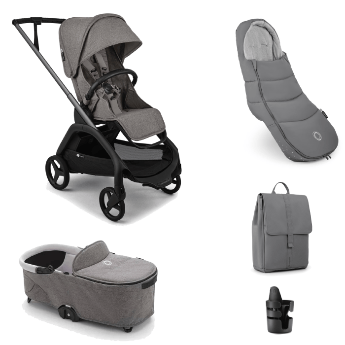 Bugaboo Dragonfly Plus Complete Bundle - Grey Melange