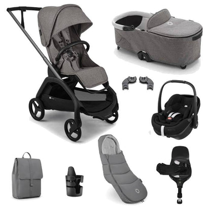 Bugaboo Dragonfly Plus (Pebble 360 PRO2) Travel System - Grey Melange
