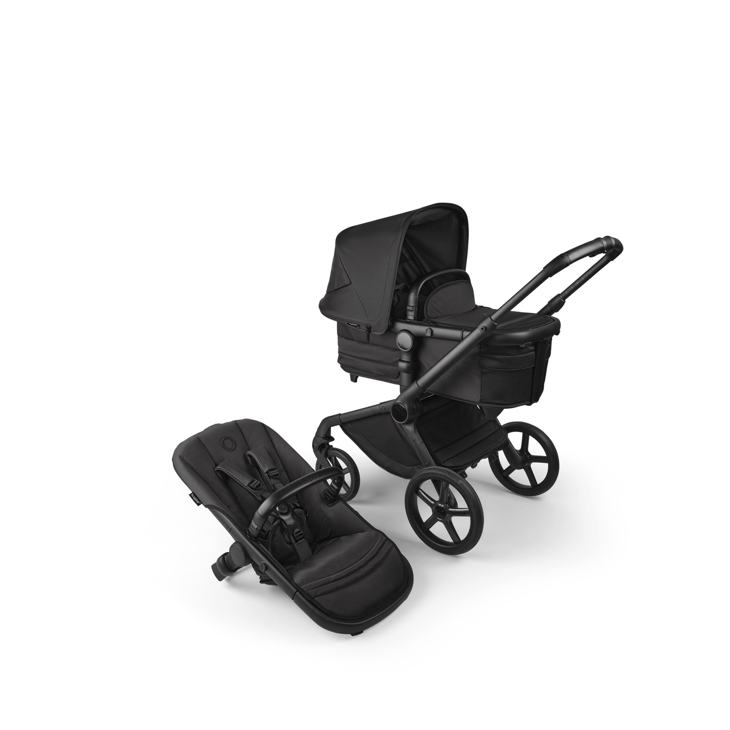 Bugaboo Fox 5 (Cloud G) Travel System, Noir Limited Edition - Black Moonlight
