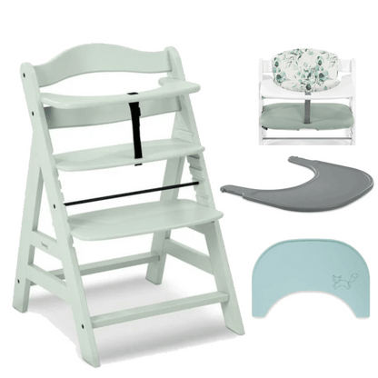 Hauck Alpha+ Wooden Highchair Bundle - Mint