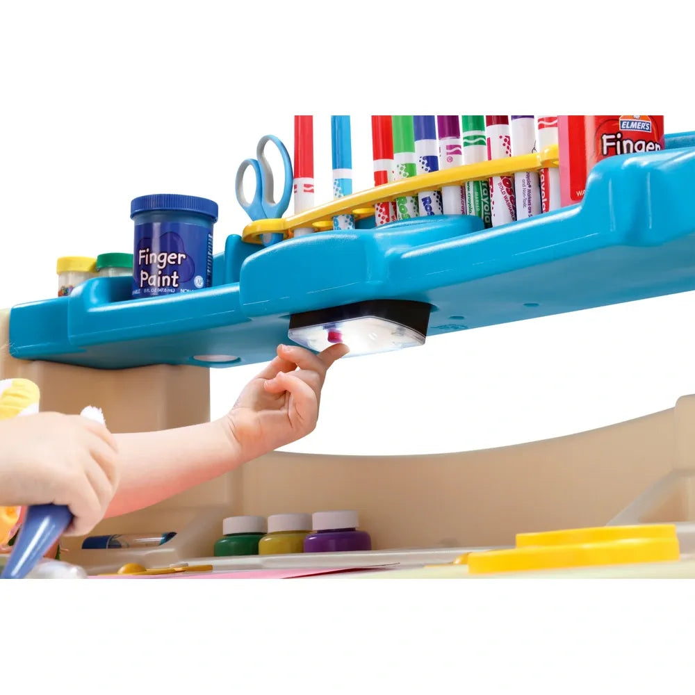 Step2 Art Activity Desk Deluxe Kids Art Table with Storage, Easel & Drawing Station