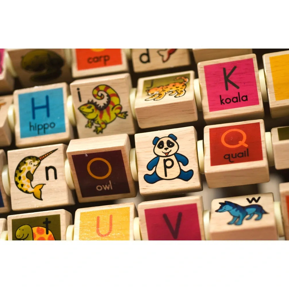 Toys Zany Zoo Wooden Activity Cube Assortment with Bead Maze, Shape Sorter & Learning Activities