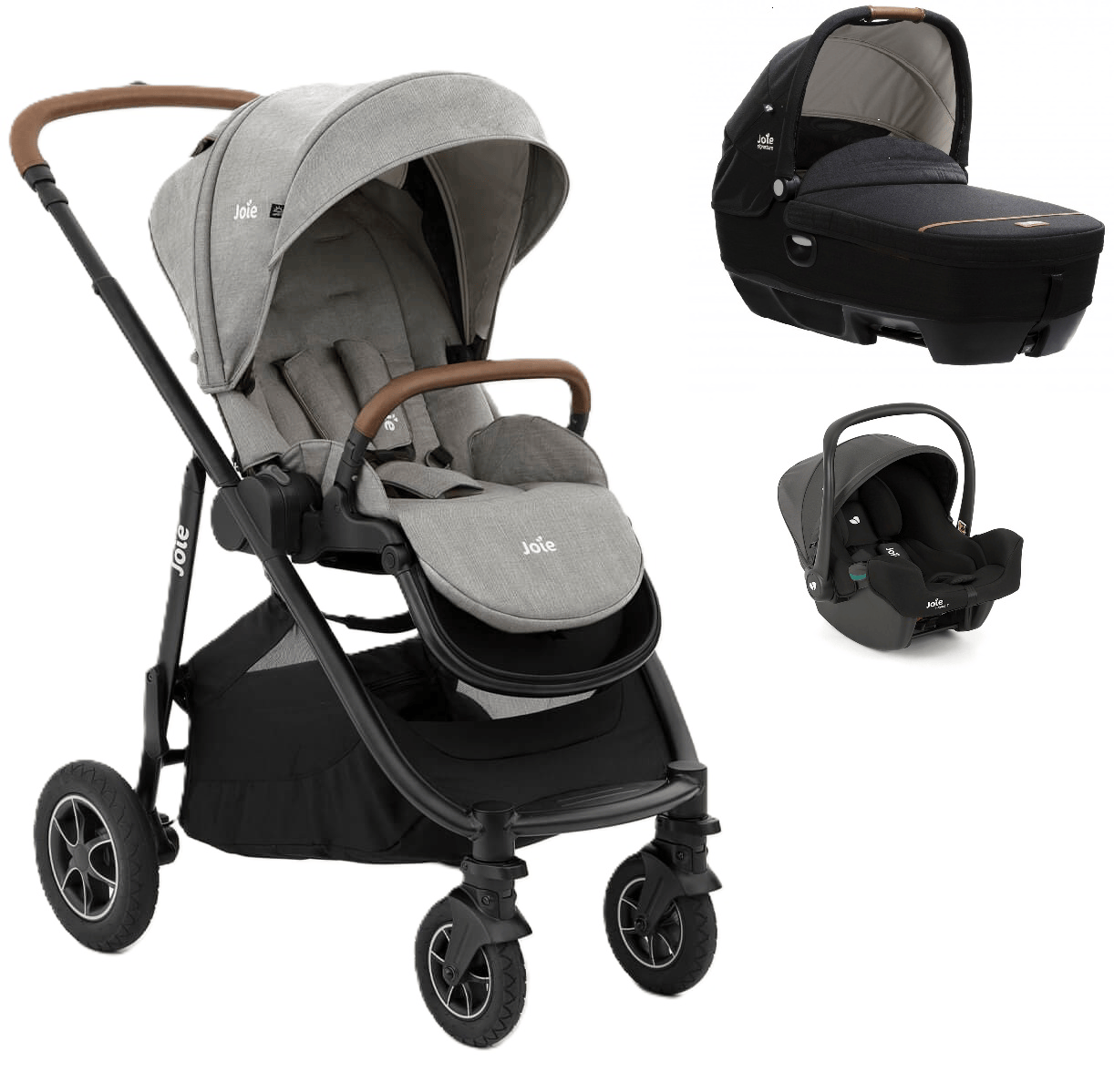 Joie Versatrax with Car Seat - Pebble
