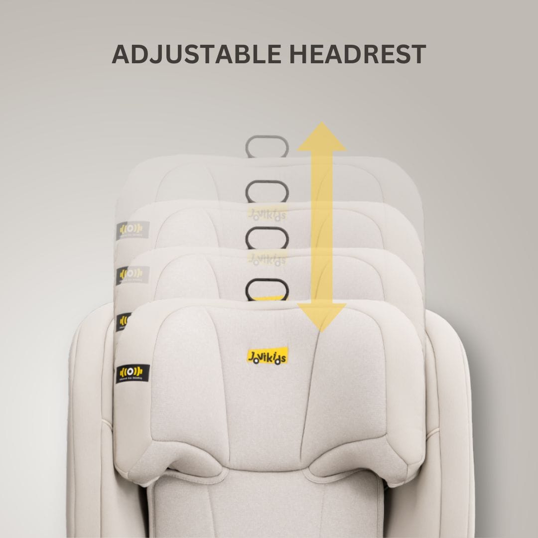 Jovikids Leon Highback Booster Seat - Milkstone