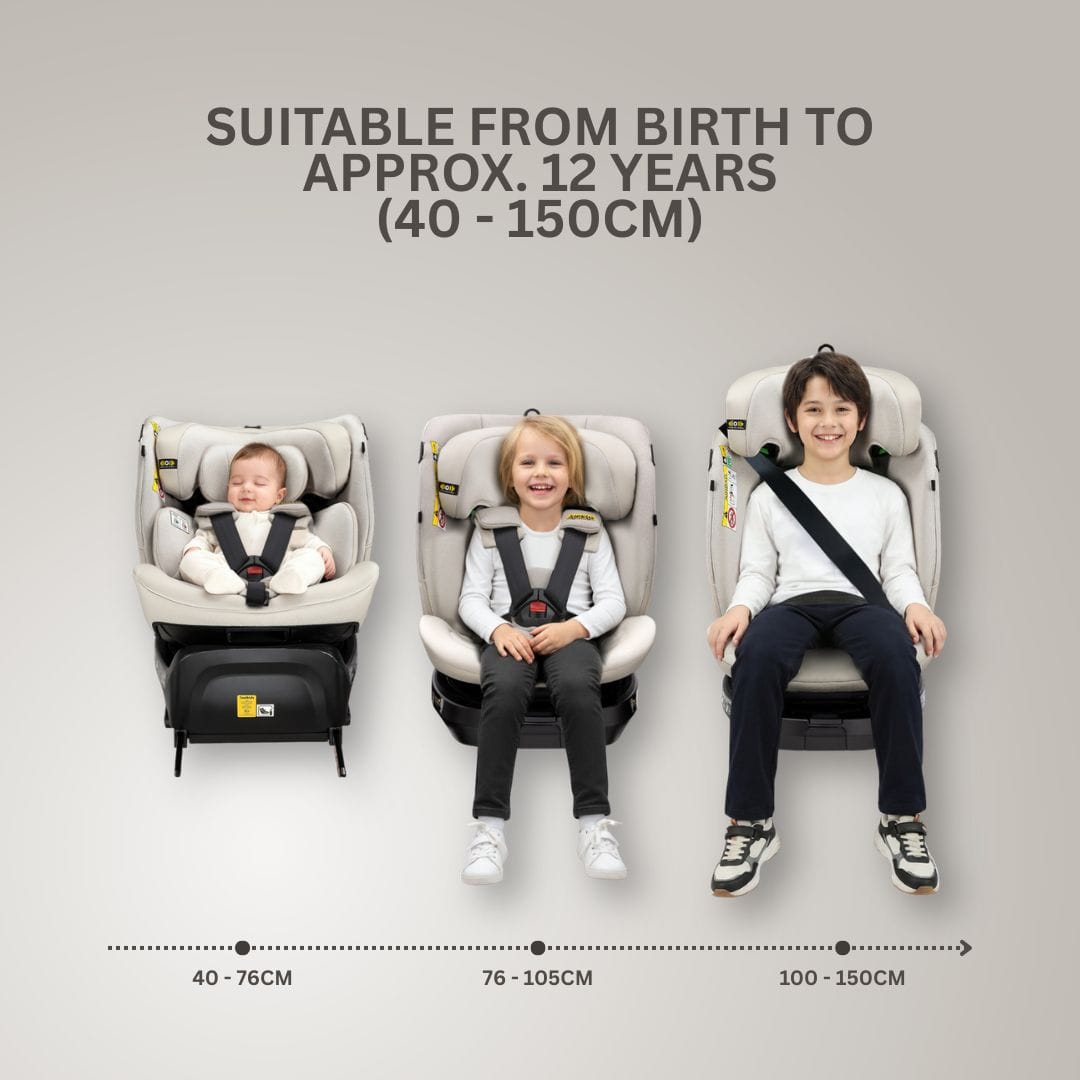 Jovikids Ranger TT i-Size 360 Rotating Car Seat - Milkstone