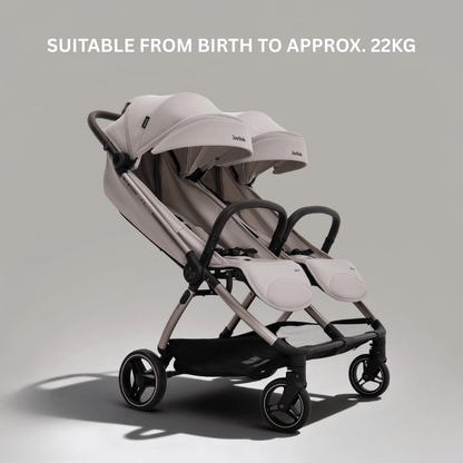 JoviKids Ayla Twin Stroller - Dawn Beige