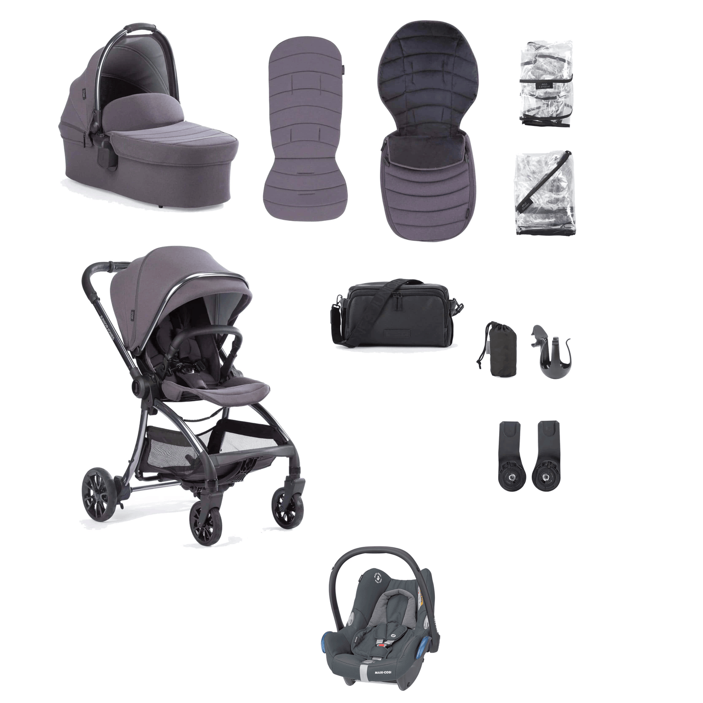 Junior Jones Aylo (Cabriofix) Car Seat Bundle - Dark Slate/Graphite