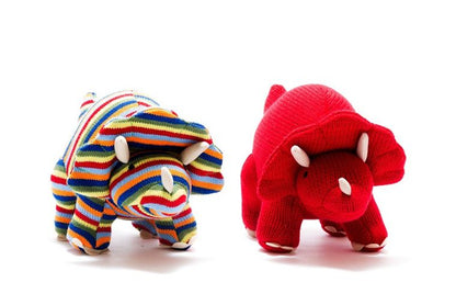 Best Years Ltd Knitted Stripe Triceratops Dinosaur