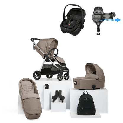 Mamas & Papas Flip XT3 (Coral Slide Pro) Travel System - Stone