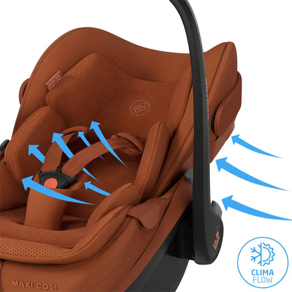 Maxi Cosi Pebble Slide Pro Car Seat and Base - Copper Terra