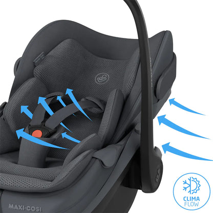 Maxi Cosi Pebble Slide Pro Car Seat and Base - Moon Graphite