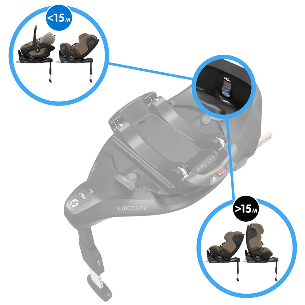 Maxi Cosi Pebble Slide Pro Car Seat and Base - Oak Truffle