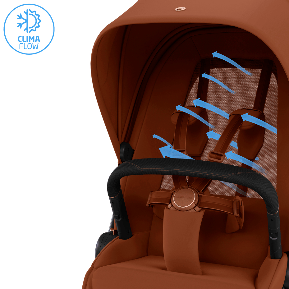 Maxi Cosi Fame (10 Piece) Premium Family Travel System - Copper Terra